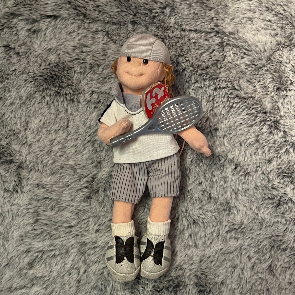 🐶3/20$ Ty boppers Ace Anthony tennis 8 inch Read